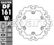 Golfer Wave Disk Rear Div. Kawasaki Models, brake pads incl.