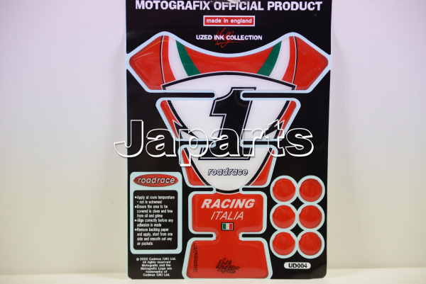 Motografix Tankpad Italia Racing Number 1 Red