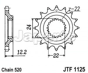 JT Front Sprocket 1125.17