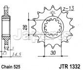 JT Front Sprocket 1332.17