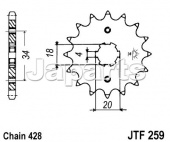 JT Front Sprocket 259.16