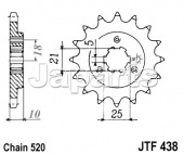 JT Front Sprocket 438.15