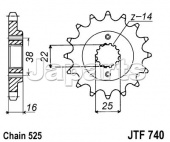 JT Front Sprocket 740.14