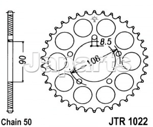 JT Rear Sprocket 1022.42