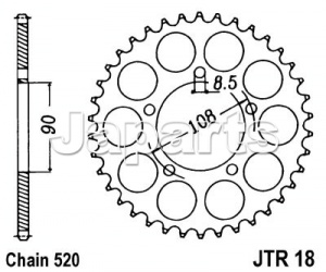 JT Rear Sprocket 1800.43