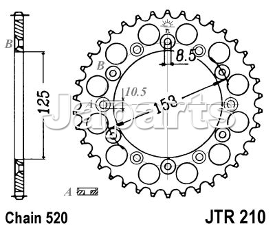 JT Rear Sprocket 210.40