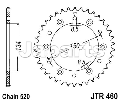 JT Rear Sprocket 460.51